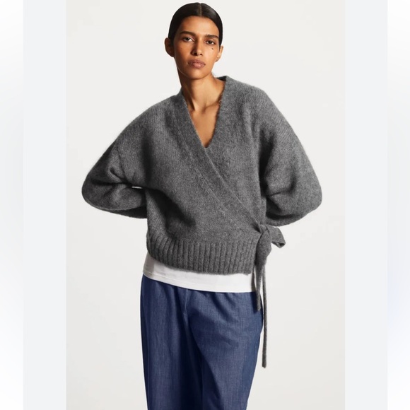 COS Wool-Blend Wrap-Over Cardigan